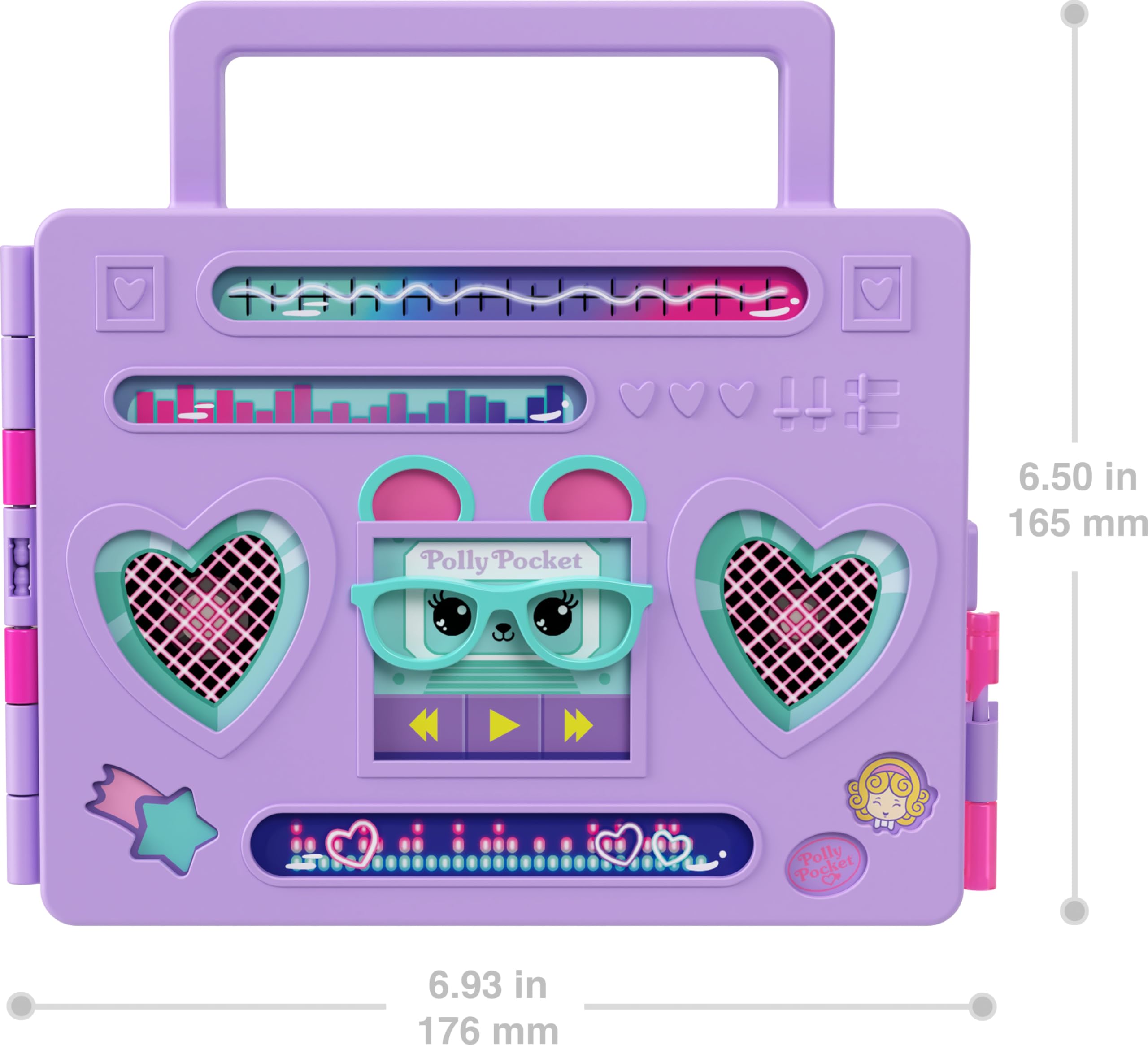 Polly Pocket Doll & Playset, Disco Dance Fashion Reveal Unboxing Travel Toy with 3-inch Hoodie Buddy Doll, 16 Accessories & Surprise Water Play - Image 5