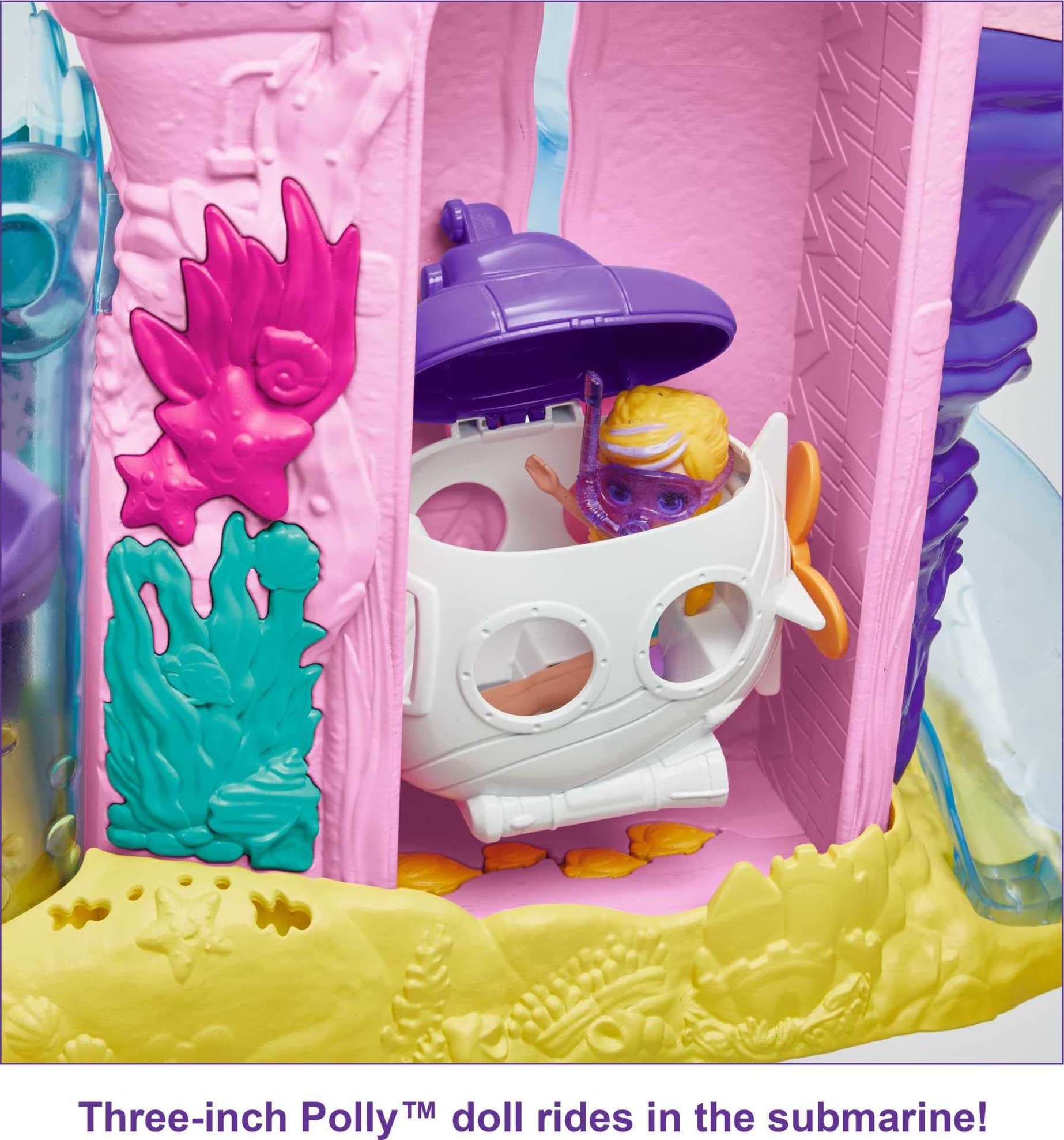 Polly Pocket Dolls & Playset, Sea & Swim Adventure with 3-inch Polly Doll & Water Play Accessories - Image 3